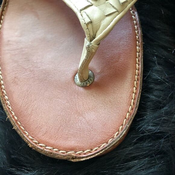 Sperry top sider woven leather white sandal sz 8 - Picture 7 of 10